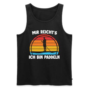 Stand Up Paddle Board Stand Up Paddling SUP - Männer Premium Bio Tank Top - Schwarz - Vorne - AI Model Male 178 light (178cm)