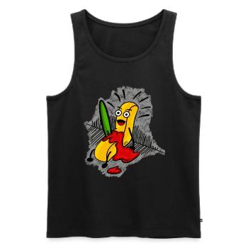 French fries | | fries Funny Fries Drama - Men's Premium Organic Tank Top - black - Front - AI Model Male 178 light (178cm)