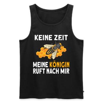 Bienen | Königin ruft | Hobbyimker Bienenzüchter - Männer Premium Bio Tank Top - Schwarz - Vorne - AI Model Male 178 light (178cm)