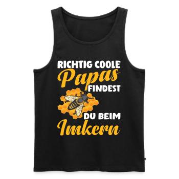 Imker Spruch Lustig Imkerei Biene Bienen - Männer Premium Bio Tank Top - Schwarz - Vorne - Michal (187cm)
