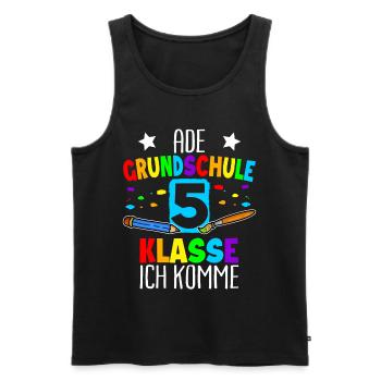 5. Klasse | Grundschule Abschluss 2022 T-Shirt - Männer Premium Bio Tank Top - Schwarz - Vorne - Michal (187cm)
