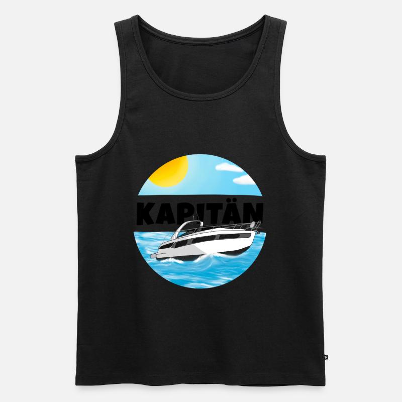 Kapitän Boot - Männer Premium Bio Tank Top - undefined