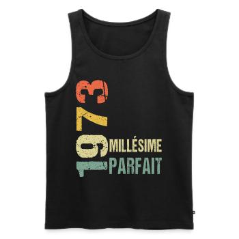 1973 millésime parfait cadeau pour homme de 50 ans - Débardeur bio Premium Homme - noir - Devant - Michal (187cm)