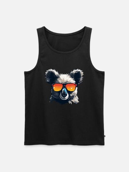 Koala with sunglasses - Men's Premium Organic Tank Top - black