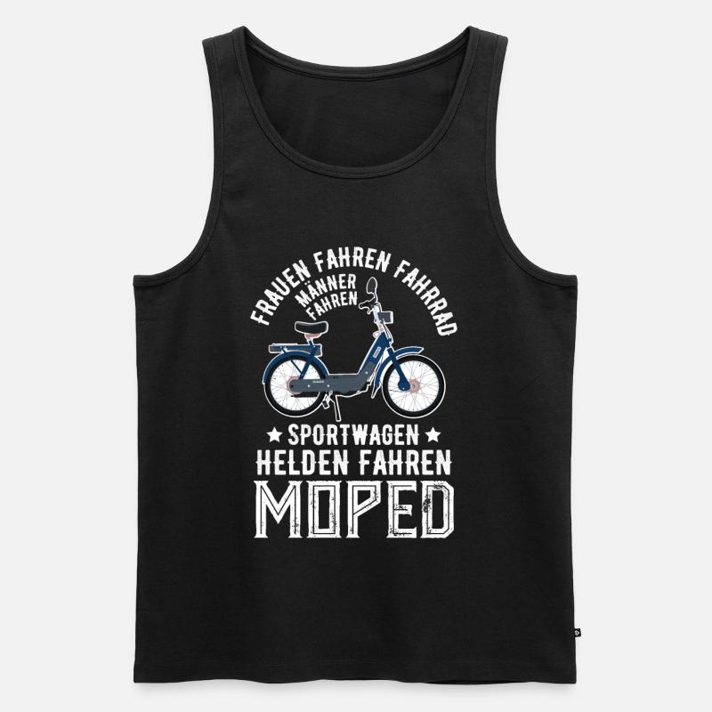 Moped Mofa Simson DDR Roller Biker Geschenkidee - Männer Premium Bio Tank Top - Schwarz