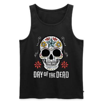 Sugar Skull Day of the dead - Men's Premium Organic Tank Top - black - Front - Michal (187cm)