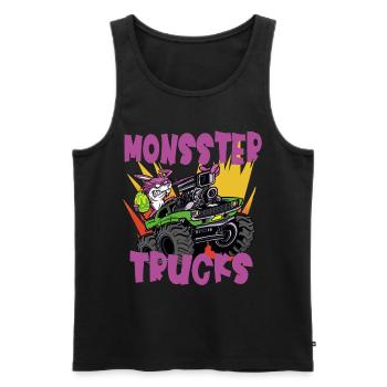 Easter Bunny et Easter Egg Monster Truck Rccars - Débardeur bio Premium Homme - noir - Devant - Michal (187cm)