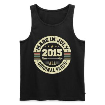 Juli 2015 Geburtstagsgeschenk 2015 I Made in July - Männer Premium Bio Tank Top - Schwarz - Vorne - Michal (187cm)