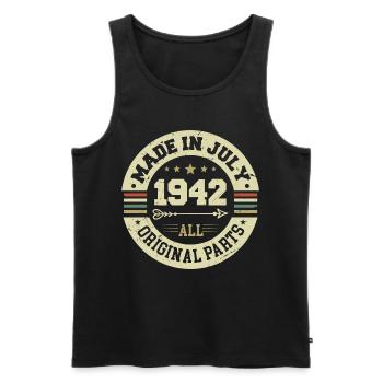 Juli 1942 Geburtstagsgeschenk 1942 I Made in July - Männer Premium Bio Tank Top - Schwarz - Vorne - Michal (187cm)