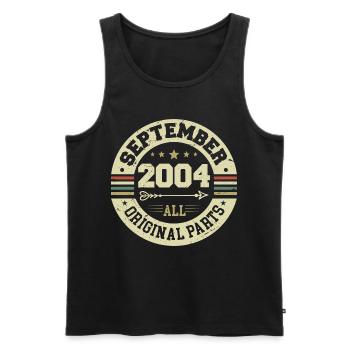 20th birthday 2004 Legendary since September 2004 - Men's Premium Organic Tank Top - black - Front - Michal (187cm)