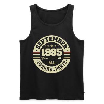 29th birthday 1995 Legendary since September 1995 - Men's Premium Organic Tank Top - black - Front - Michal (187cm)