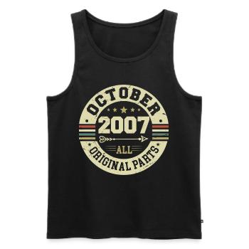 Legendary since October 2007 Birthday October 2007 - Men's Premium Organic Tank Top - black - Front - Michal (187cm)