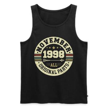 Vintage November 1998 - Birthday November 1998 - Men's Premium Organic Tank Top - black - Front - Michal (187cm)