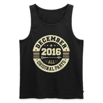 Légendes Anniversaire Décembre 2016 Naissance Cadeau - Débardeur bio Premium Homme - noir - Devant - Michal (187cm)