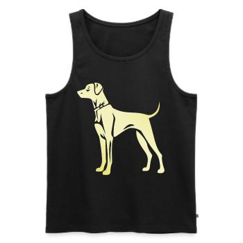 Silhouette de chien dogue allemand - Débardeur bio Premium Homme - noir - Devant - Michal (187cm)