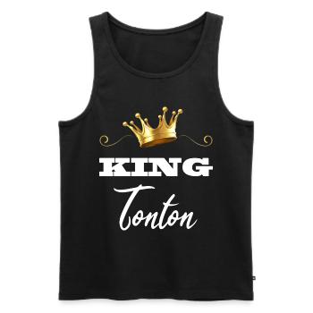 King uncle gift idea man - Men's Premium Organic Tank Top - black - Front - AI Model Male 178 light (178cm)