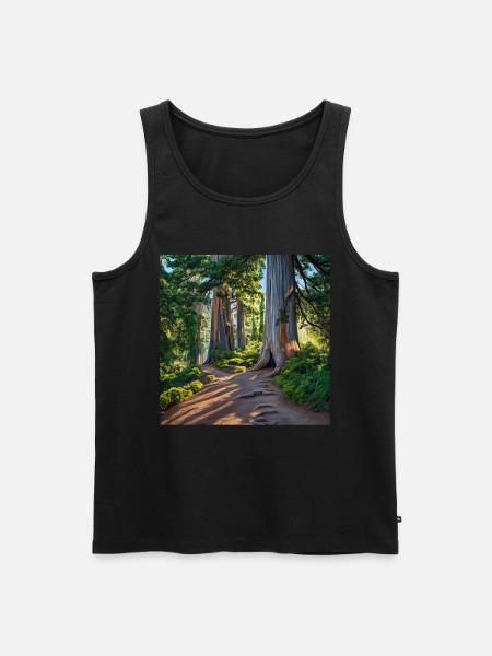 Wanderung Waldreise - Männer Premium Bio Tank Top - Schwarz