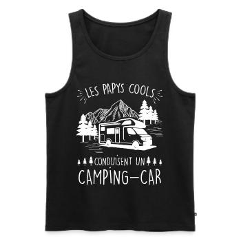Les papys cools conduisent un Camping-car - Débardeur bio Premium Homme - noir - Devant - Michal (187cm)