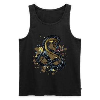 serpent - Débardeur bio Premium Homme - noir - Devant - Michal (187cm)