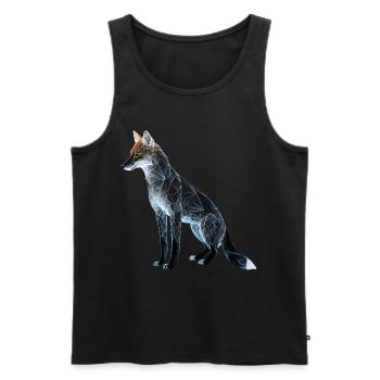 Fuchs Fuchsmotiv Tiere Geschenk Kunst Tiermotiv - Männer Premium Bio Tank Top - Schwarz - Vorne - AI Model Male 178 light (178cm)