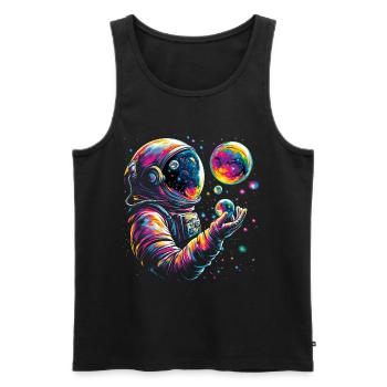 Planets Astronaut Science Space - Men's Premium Organic Tank Top - black - Front - Michal (187cm)