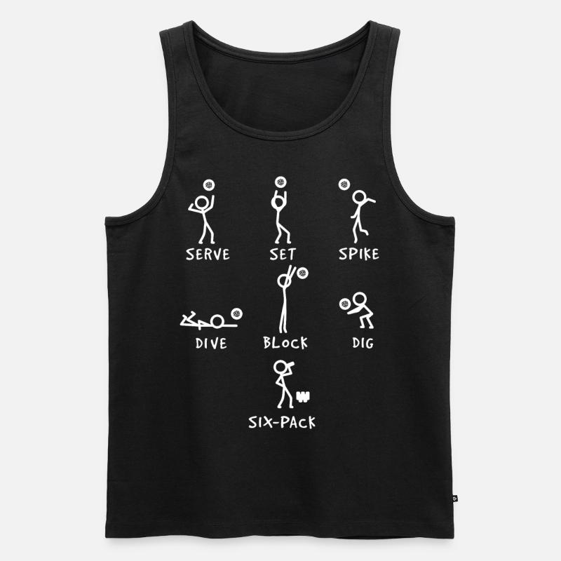 Techniques de volley-ball - Débardeur bio Premium Homme - noir