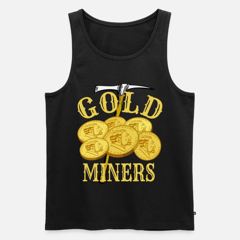 Goldgräber - Männer Premium Bio Tank Top - Schwarz