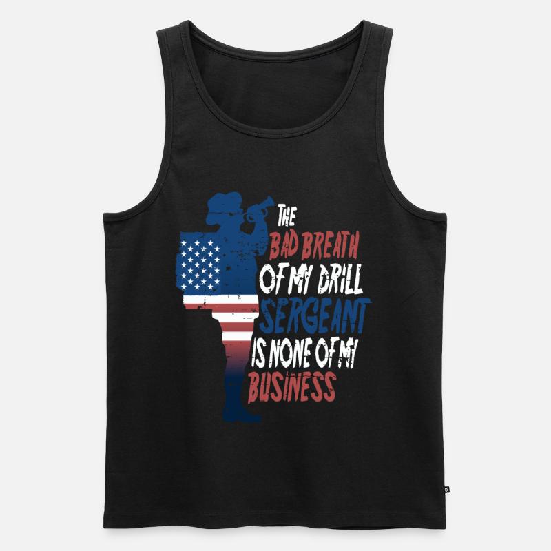 Drill Sergeant - Männer Premium Bio Tank Top - Schwarz