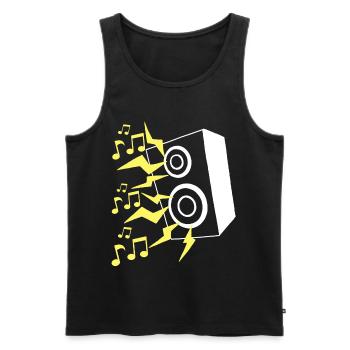 Speaker and music - Men's Premium Organic Tank Top - black - Front - AI Model Male 178 light (178cm)