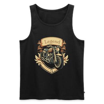 Motorcycle Vintage Retro Men's T-Shirt 1974 - Men's Premium Organic Tank Top - black - Front - Michal (187cm)