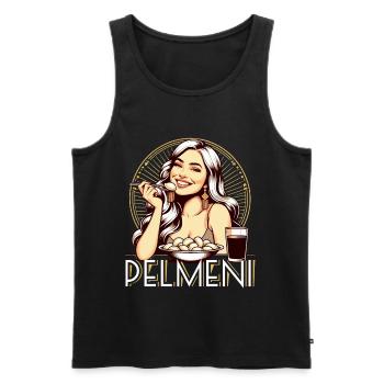 Pelmeni Yummy Gift - Men's Premium Organic Tank Top - black - Front - Michal (187cm)