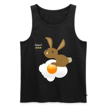 Oeuf de Pâques lapin oeuf oeuf - Débardeur bio Premium Homme - noir - Devant - Michal (187cm)