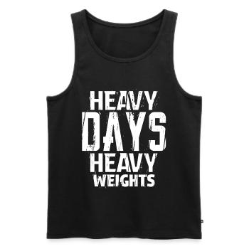 Schwere Tage Schwere Gewichte Motivation Gym Liebhaber Gif - Männer Premium Bio Tank Top - Schwarz - Vorne - AI Model Male 178 light (178cm)