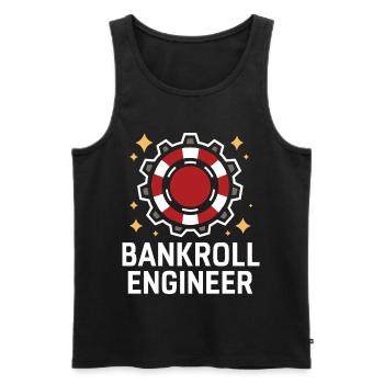 Bankroll Engineer Gambling Gambler - Men's Premium Organic Tank Top - black - Front - Michal (187cm)