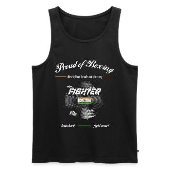 Proud of Boxing FIGHTER India - Men's Premium Organic Tank Top - black - Front - Michal (187cm)