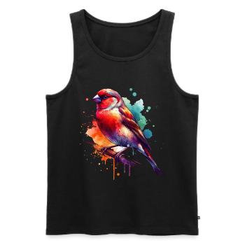 Japanese Seagull Gift - Men's Premium Organic Tank Top - black - Front - Michal (187cm)