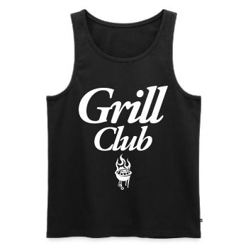 Grill Club - Débardeur bio Premium Homme - noir - Devant - Michal (187cm)