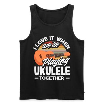 Lustiges Ukulele Designs Und Sprüche - Männer Premium Bio Tank Top - Schwarz - Vorne - Michal (187cm)