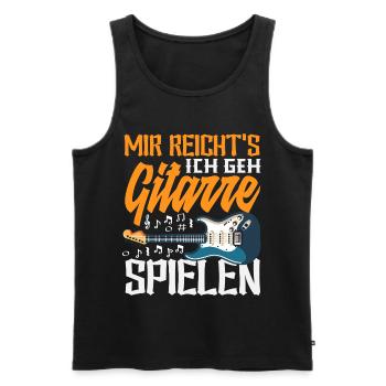 Lustiges Musiker - Männer Premium Bio Tank Top - Schwarz - Vorne - Michal (187cm)