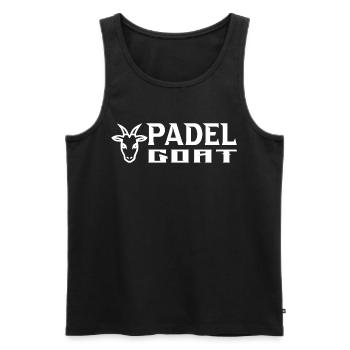 Padel GOAT - Débardeur bio Premium Homme - noir - Devant - Michal (187cm)