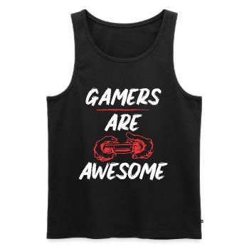 Gamers are Awesome - Débardeur bio Premium Homme - noir - Devant - Michal (187cm)