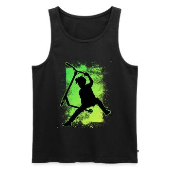 Freestyle Roller - Männer Premium Bio Tank Top - Schwarz - Vorne - AI Model Male 178 light (178cm)