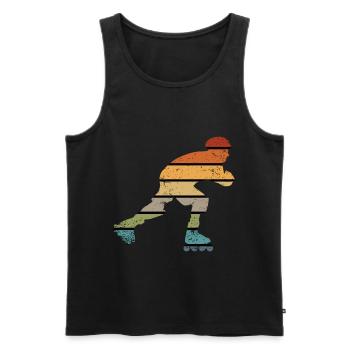 Rollerblades rollerblades - Men's Premium Organic Tank Top - black - Front - AI Model Male 178 light (178cm)