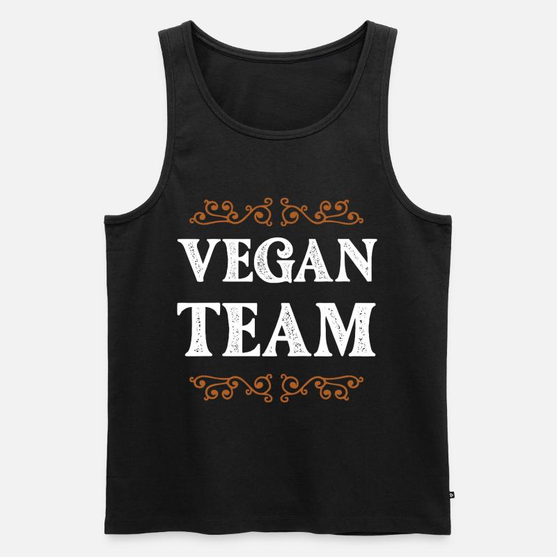 Vegan Team - Männer Premium Bio Tank Top - Schwarz