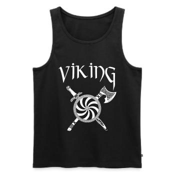 Vikings Viking - Débardeur bio Premium Homme - noir - Devant - AI Model Male 178 light (178cm)