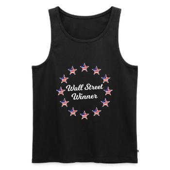 Amerika Wall Street - Männer Premium Bio Tank Top - Schwarz - Vorne - Michal (187cm)