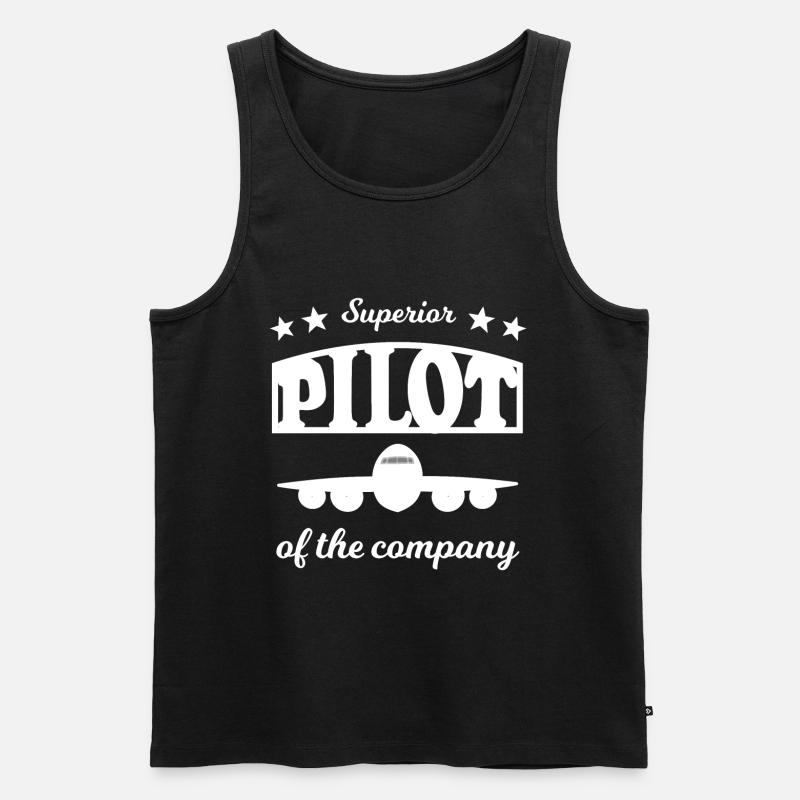 Allerbester Pilot - Männer Premium Bio Tank Top - Schwarz