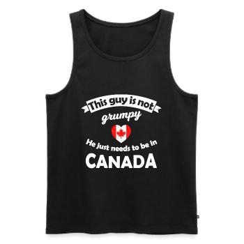 Chez nous au Canada - Débardeur bio Premium Homme - noir - Devant - Michal (187cm)