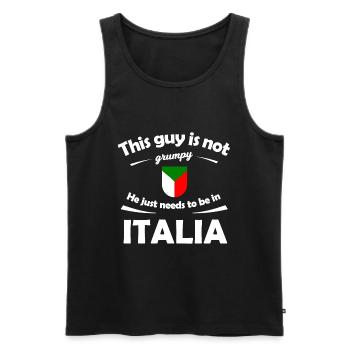 The Italy Fans - Men's Premium Organic Tank Top - black - Front - AI Model Male 178 light (178cm)