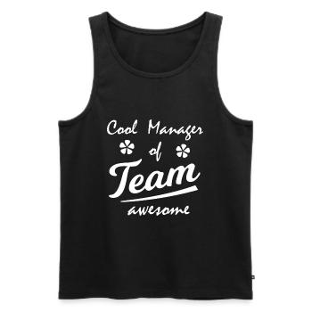The cool manager - Men's Premium Organic Tank Top - black - Front - AI Model Male 178 light (178cm)